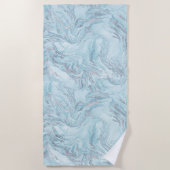 Blauwe marmer strandlaken (Voorkant)