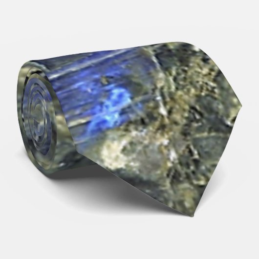 Blauwe marmer stropdas (Opgerold)