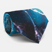 Blauwe marmer stropdas (Opgerold)