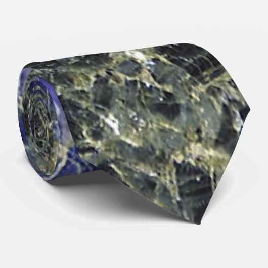 Blauwe marmer stropdas (Opgerold)