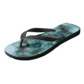 Blauwe marmer teenslippers (Schuin)