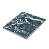 Blauwe marmer tegeltje (Zijkant)