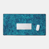 Blauwe marmer Terrazzo Structuur Bureaumat (Keyboard & Muis)
