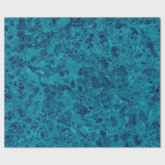 Blauwe marmer Terrazzo Structuur Cadeaupapier (Vlak)