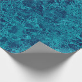 Blauwe marmer Terrazzo Structuur Cadeaupapier (Hoek)