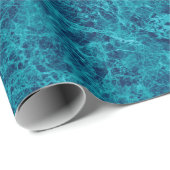 Blauwe marmer Terrazzo Structuur Cadeaupapier (Rol Hoek)