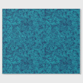Blauwe marmer Terrazzo Structuur Cadeaupapier (Vlak)