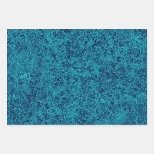 Blauwe marmer Terrazzo Structuur Inpakpapier Vel (Voorkant)