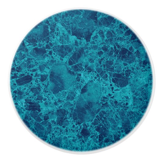 Blauwe marmer Terrazzo Structuur Keramische Knop (Voorkant)