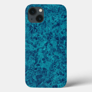 Blauwe marmer Terrazzo Textuur Case-Mate iPhone Case