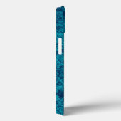 Blauwe marmer Terrazzo Textuur Case-Mate iPhone Case (Achterkant / Rechts)