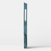 blauwe marmer texture background, Italiaanse marbe Case-Mate iPhone Case (Achterkant / Links)