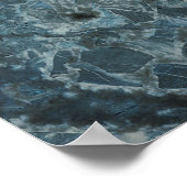 blauwe marmer texture background, Italiaanse marbe Poster (Hoek)