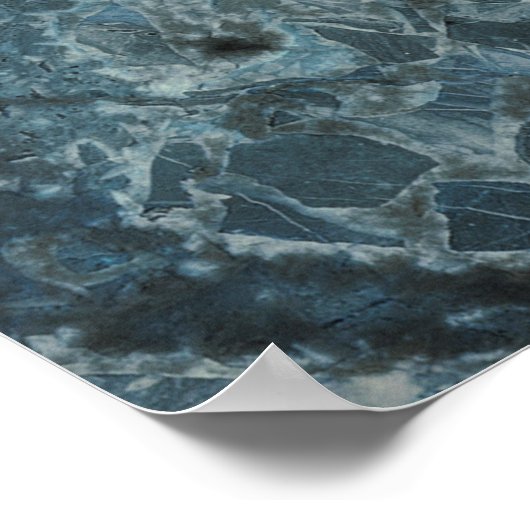 blauwe marmer texture background, Italiaanse marbe Poster (Hoek)