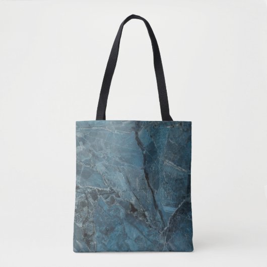 blauwe marmer texture background, Italiaanse marbe Tote Bag (Voorkant)