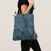 blauwe marmer texture background, Italiaanse marbe Tote Bag (Dichtbij)