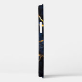 Blauwe marmer texture background, Italiaanse marme Case-Mate iPhone Case (Achterkant / Rechts)