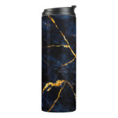 Blauwe marmer texture background, Italiaanse marme Thermosbeker (Gedraaid links)