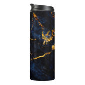 Blauwe marmer texture background, Italiaanse marme Thermosbeker (Geroteerd rechts)