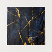 Blauwe marmer texture background, Italiaanse marme Wandkleed (Voorkant (horizontaal))