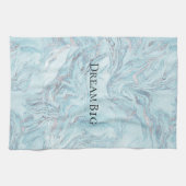 Blauwe marmer theedoek (Horizontaal)