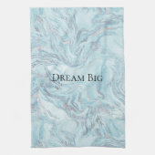 Blauwe marmer theedoek (Verticaal)