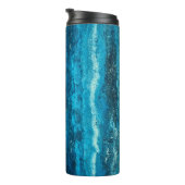 Blauwe marmer thermosbeker (Geroteerd rechts)