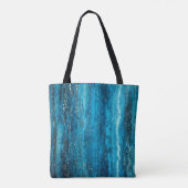 Blauwe marmer tote bag (Achterkant)