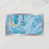 Blauwe marmer | Visitekaartje QR-code (Achterkant)