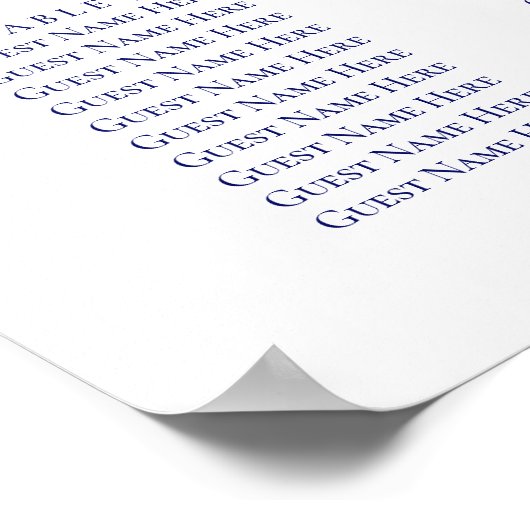 blauwe marmer voor het huwelijk poster (Hoek)