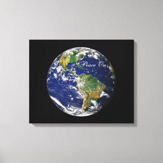 Blauwe marmer_Vrede op aarde Canvas Afdruk (Voorkant)