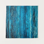 Blauwe marmer wandkleed (Voorkant)