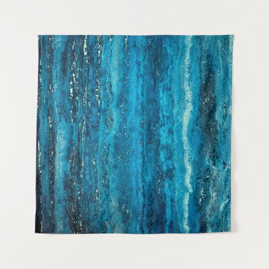 Blauwe marmer wandkleed (Voorkant)