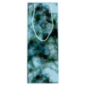 Blauwe marmer wijn cadeautas (Achterkant)