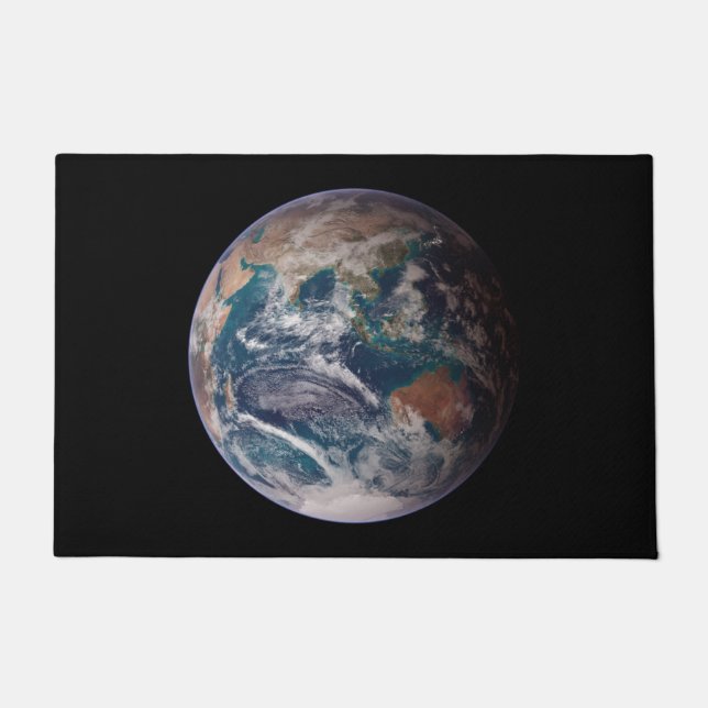 Blauwe marmeraarde (oostelijk halfrond) deurmat (Voorkant)