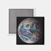 Blauwe marmeraarde (oostelijk halfrond) magneet (Voorkant / Achterkant)