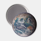 Blauwe marmeraarde (oostelijk halfrond) magneet (Voorkant / Achterkant)