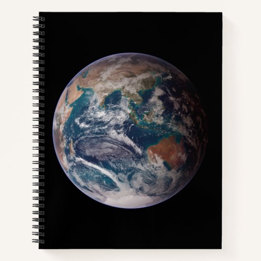 Blauwe marmeraarde (oostelijk halfrond) notitieboek (Voorkant)