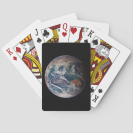 Blauwe marmeraarde (oostelijk halfrond) pokerkaarten