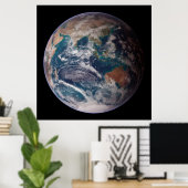 Blauwe marmeraarde (oostelijk halfrond) poster (Thuiskantoor)