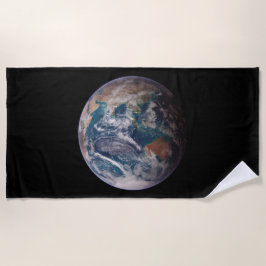 Blauwe marmeraarde (oostelijk halfrond) strandlaken