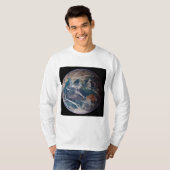 Blauwe marmeraarde (oostelijk halfrond) t-shirt (Voorkant volledig)