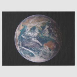 Blauwe marmeraarde (oostelijk halfrond) tissuepapier