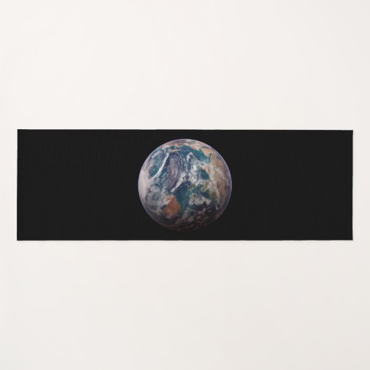 Blauwe marmeraarde (oostelijk halfrond) yogamat (Voorkant (horizontaal))