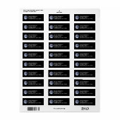 Blauwe Marmeren Aarde Vintage Ruimtfoto Etiket (Full Sheet)
