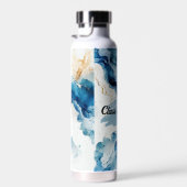Blauwe Marmeren Klasse van 2025 Waterfles (Rechts)