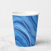Blauwe marmeren koffiekopjes papieren bekers (Links)