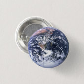 Blauwe Marmeren Planeet Aarde Ronde Button 3,2 Cm (Voorkant /achterkant)