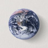 Blauwe Marmeren Planeet Aarde Ronde Button 3,2 Cm (Voorkant)