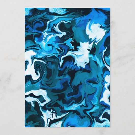 Blauwe Marmeren Ster van David Aangepaste Bar Mits Menu (Achterkant)